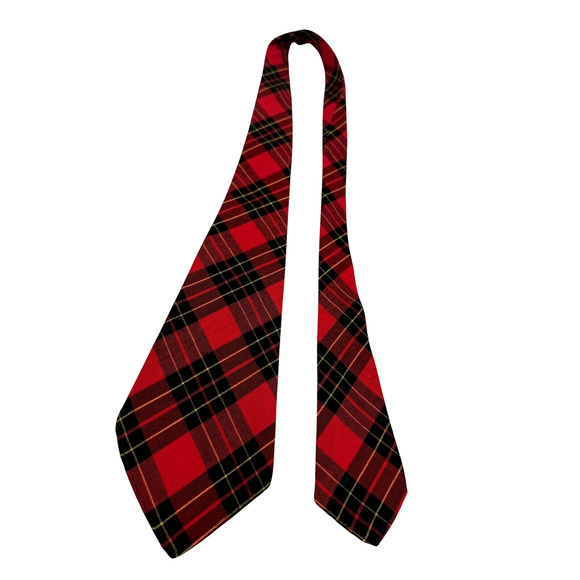 Vintage 1940s Tie Men's Neck Ties Swing Neckties 1930s Striped RED Wool 44X4" - Picture 1 of 7